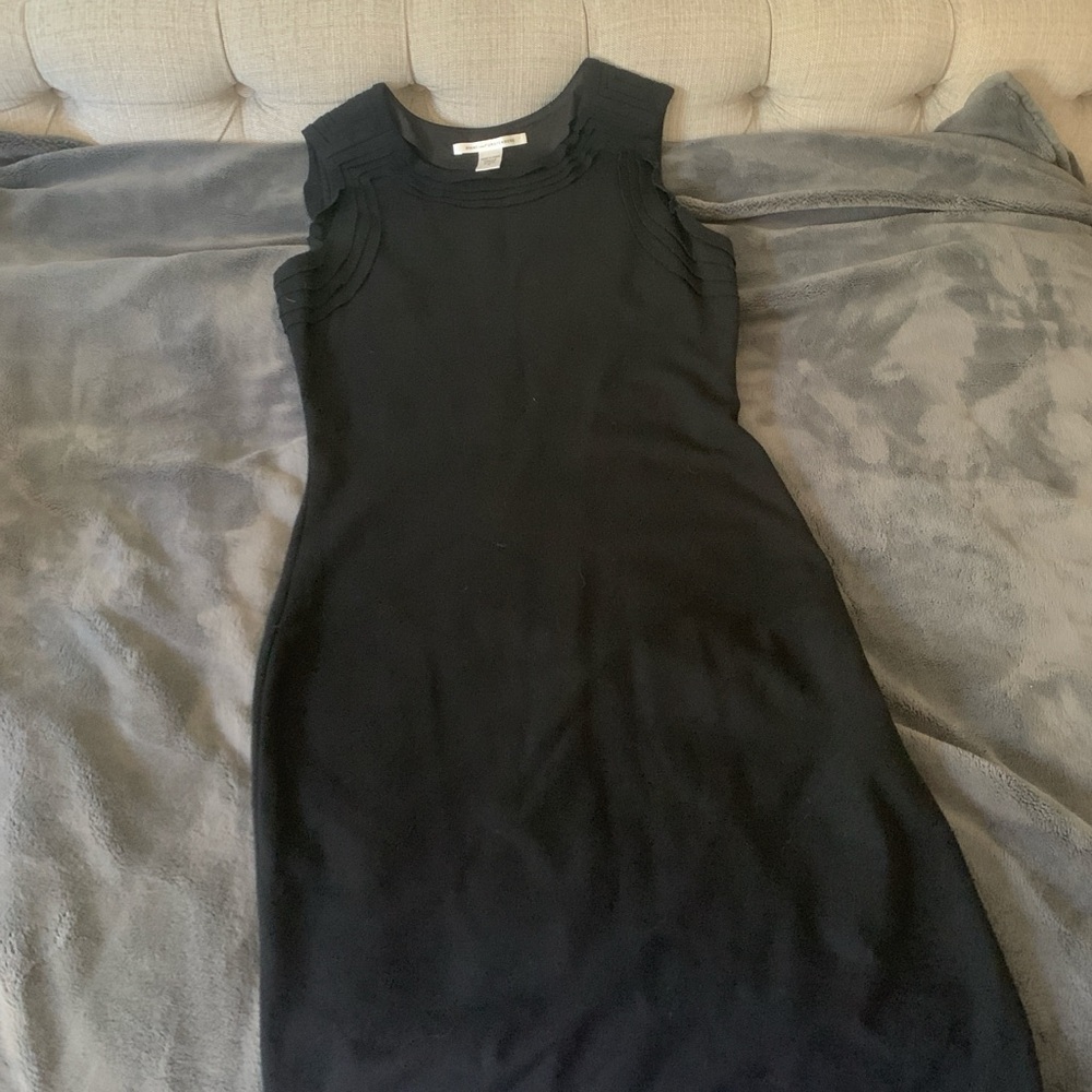 Diane Von Furstenberg Black Midi Dress